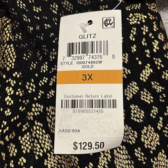 INC Glitter Printed Faux Wrap Dress - Picture 16 of 16